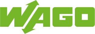Logotipo da WAGO, líder em automação industrial.